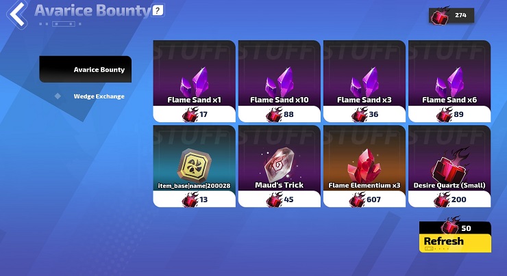 The Avarice Bounty lets you spend Desire Beads for additional rewards. Cube of Repacity